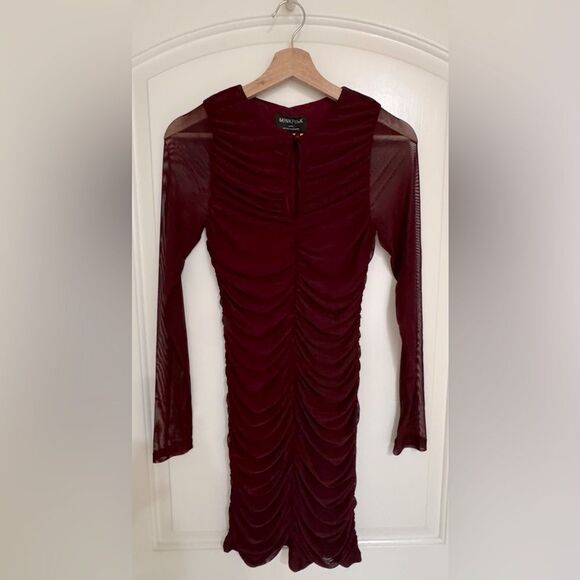 NWT MINKPINK ‘Kiki’ Mini Dress in Wine Size S - Picture 5 of 12